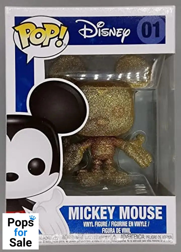 01 Mickey Mouse (Gold) - Diamond - Disney - Funko POP - Box Damaged