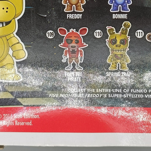 119 Golden Freddy - Five Nights At Freddys - 2016 Con - Box Damaged Funko POP