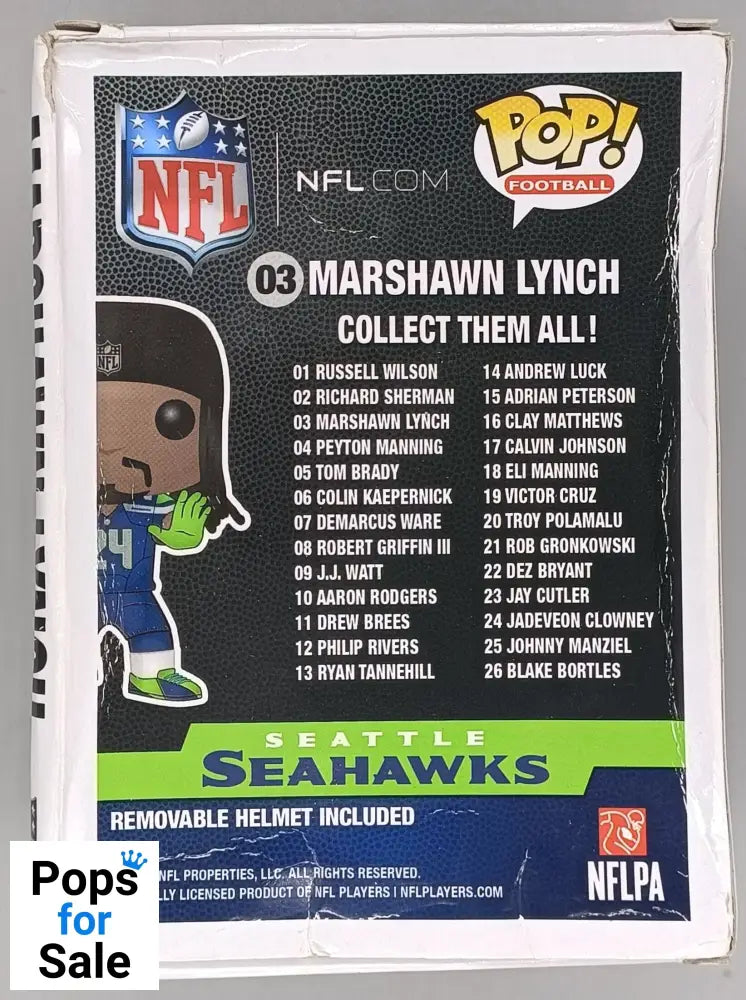 03 Marshawn Lynch - NFL Seattle Seahawks - Funko POP - Box Damaged