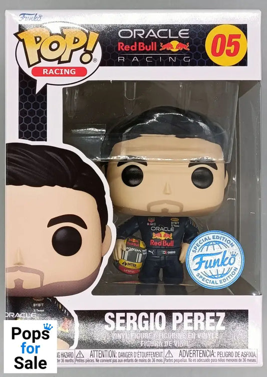 05 Sergio Perez w/helmet - Formula 1 Oracle Red Bull Racing Funko POP - Brand New