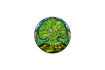 Pinfinity AR Pin: Stained Glass Forest - Magic the Gathering PMTG064 Pin