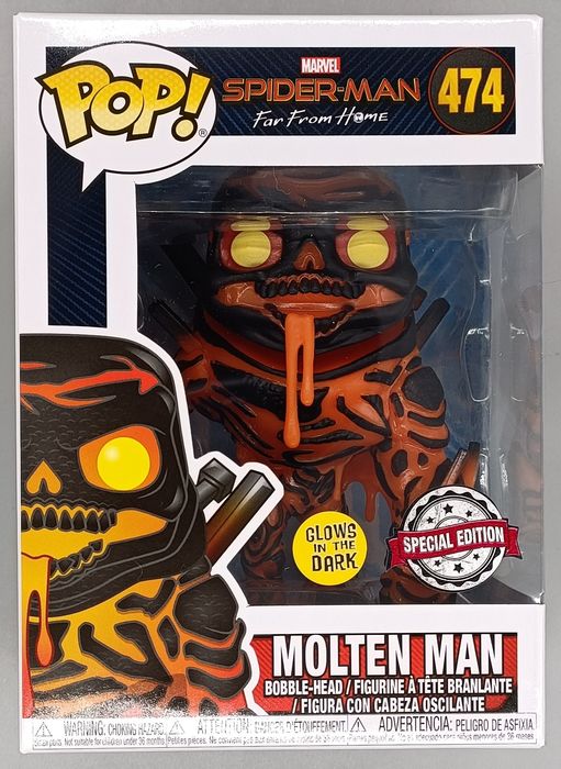 #474 Molten Man - Glow - Marvel Spider-Man Far from Home Funko POP