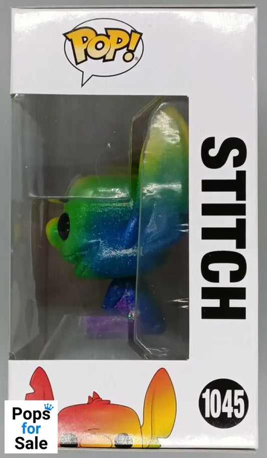 #1045 Stitch (Seated Smiling Pride) Diamond Disney Damaged Box Funko POP