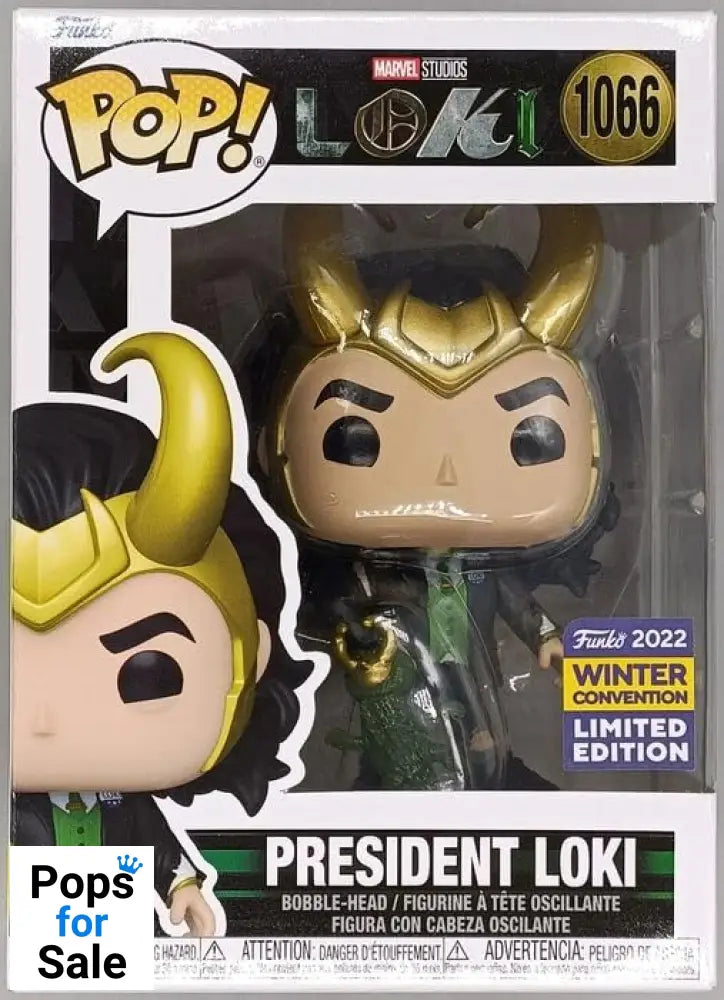 1066 President Loki (w/ Alligator Loki) Marvel Loki 2022 Con Funko POP