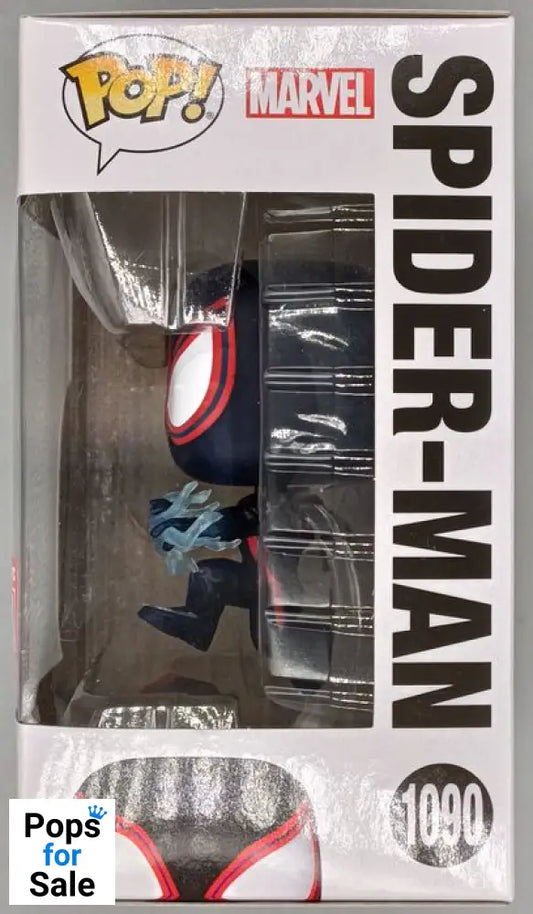 #1090 Spider-Man (w/ Electricity) Marvel Spider-Verse Box Damaged Funko POP