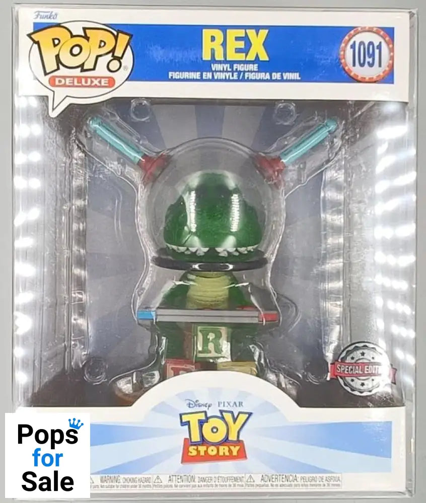 1091 Rex (w/ Controller) - Deluxe - Disney Toy Story Funko POP - Box Damaged