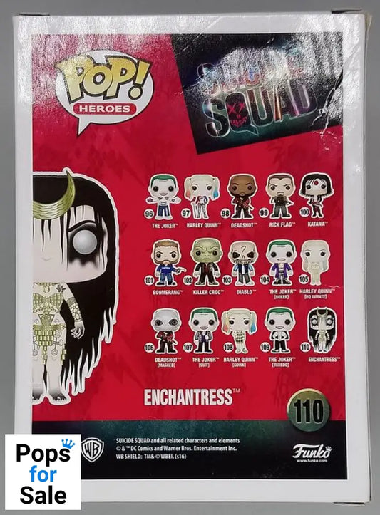 #110 Enchantress Suicide Squad DC Legion of Collectors Damaged Box Funko POP