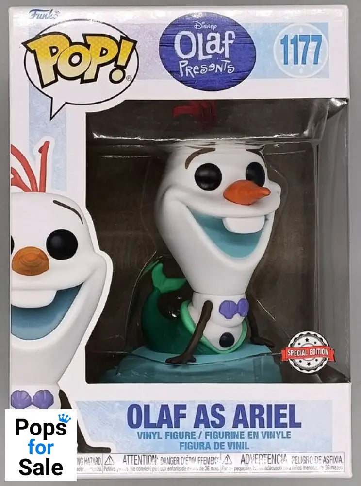 #1177 Olaf as Ariel Disney Olaf Presents Little Mermaid Funko POP