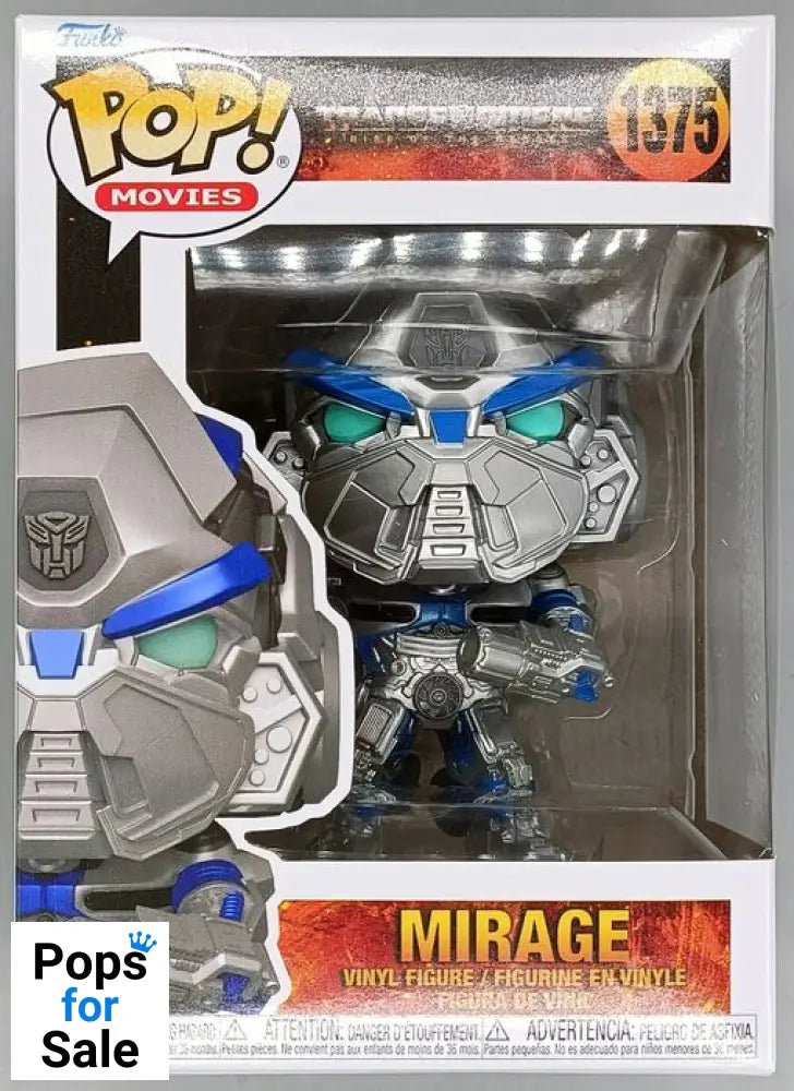 #1375 Mirage - Transformers Rise of the Beasts - Brand New Funko POP in Protector