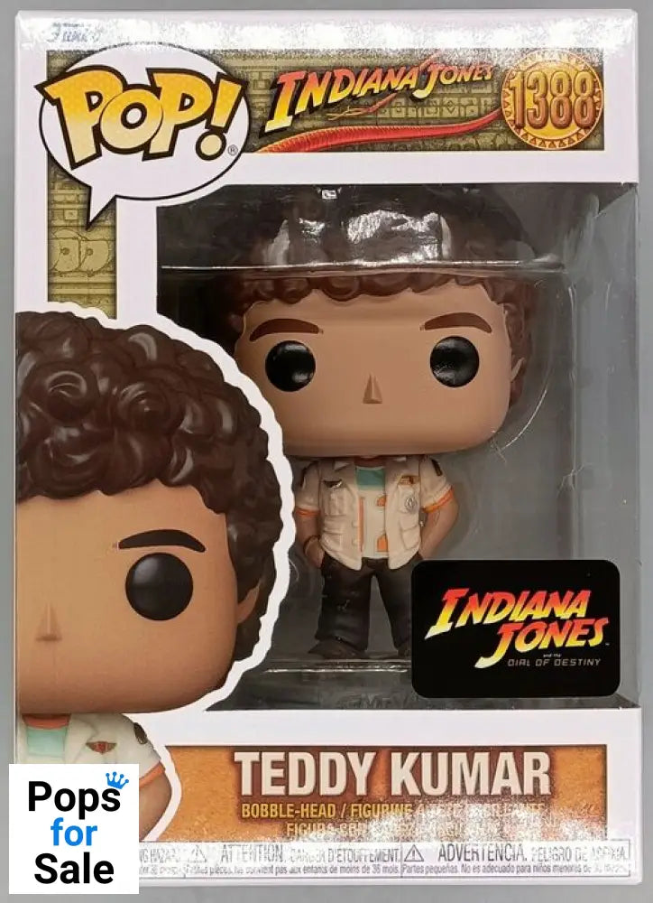 #1388 Teddy Kumar - Indiana Jones 5 - Brand New Funko POP in Protector