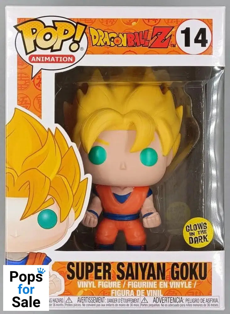 14 Super Saiyan Goku - Glow - Dragon Ball Z - Funko POP - Box Damaged
