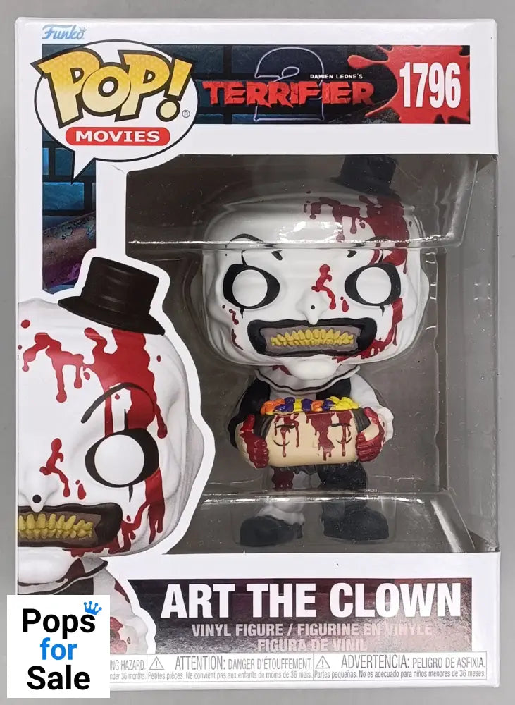 1796 Art the Clown w/Candy Filled Head - Terrifier 2 Horror Funko POP - Brand New