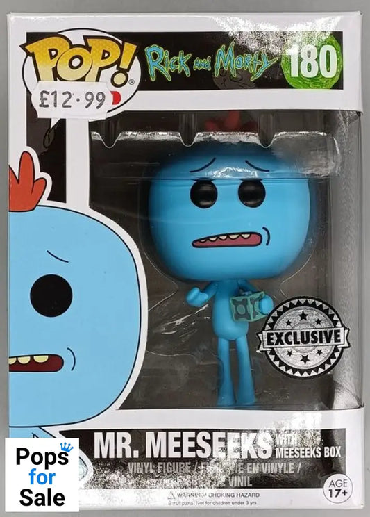 #180 Mr. Meeseeks (w/ Meeseeks Box) Rick and Morty Box Damaged Funko POP