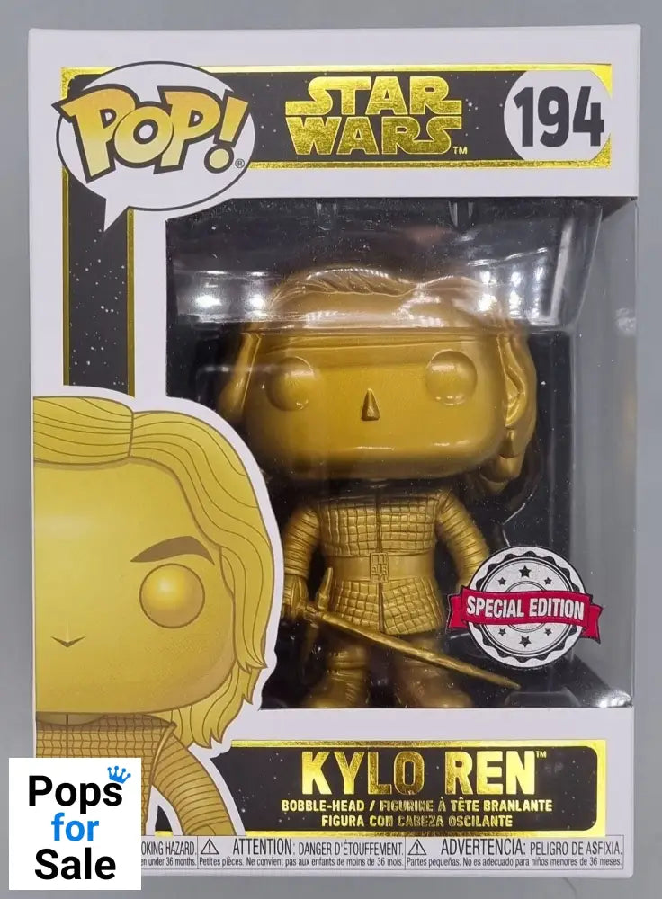 194 Kylo Ren (Gold) - Star Wars The Rise of Skywalker Funko POP