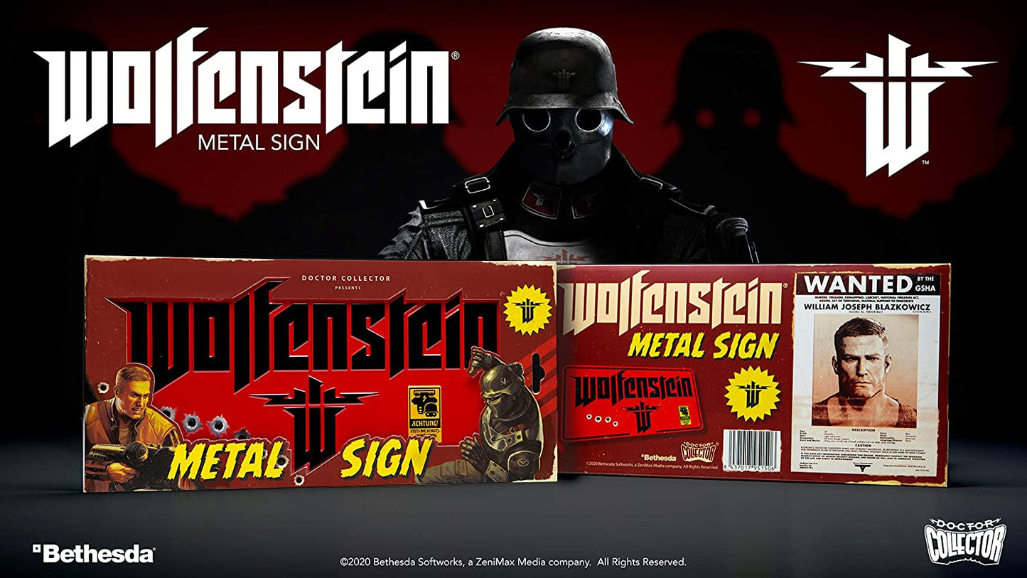 Metal Sign The New Colossus - Wolfenstein Merchandise