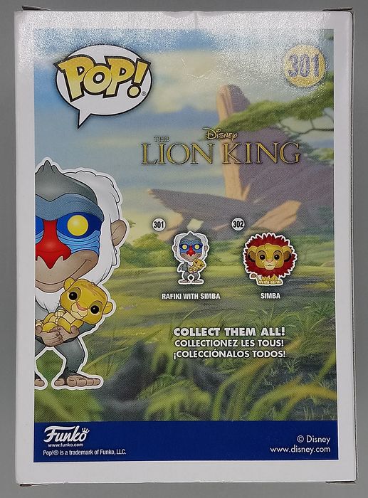 #301 Rafiki with Simba - Flocked - Disney Lion King Box Damaged Funko POP