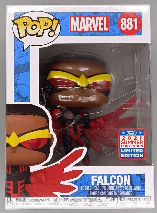 881 Falcon (Post-Cap) - Marvel - 2021 Con - Funko POP - Box Damaged