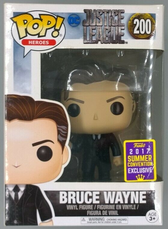 #200 Bruce Wayne - Justice League - 2017 Con Funko POP - PopsforSale.co.uk
