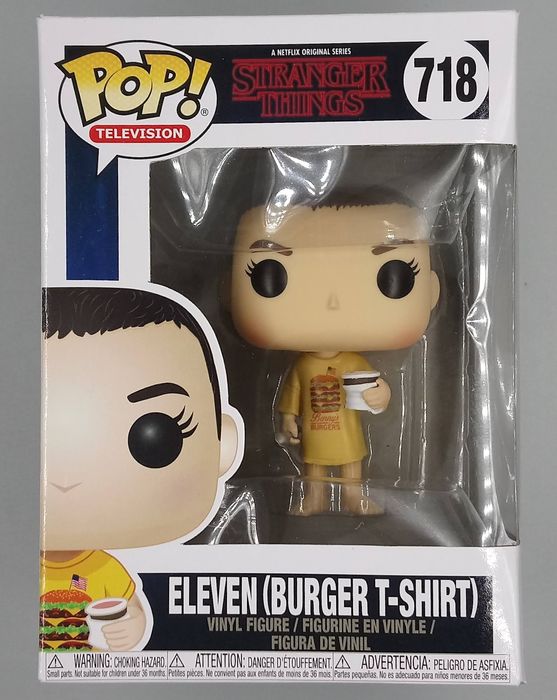 #718 Eleven (Burger T-Shirt) - Stranger Things - Box Damaged Funko POP