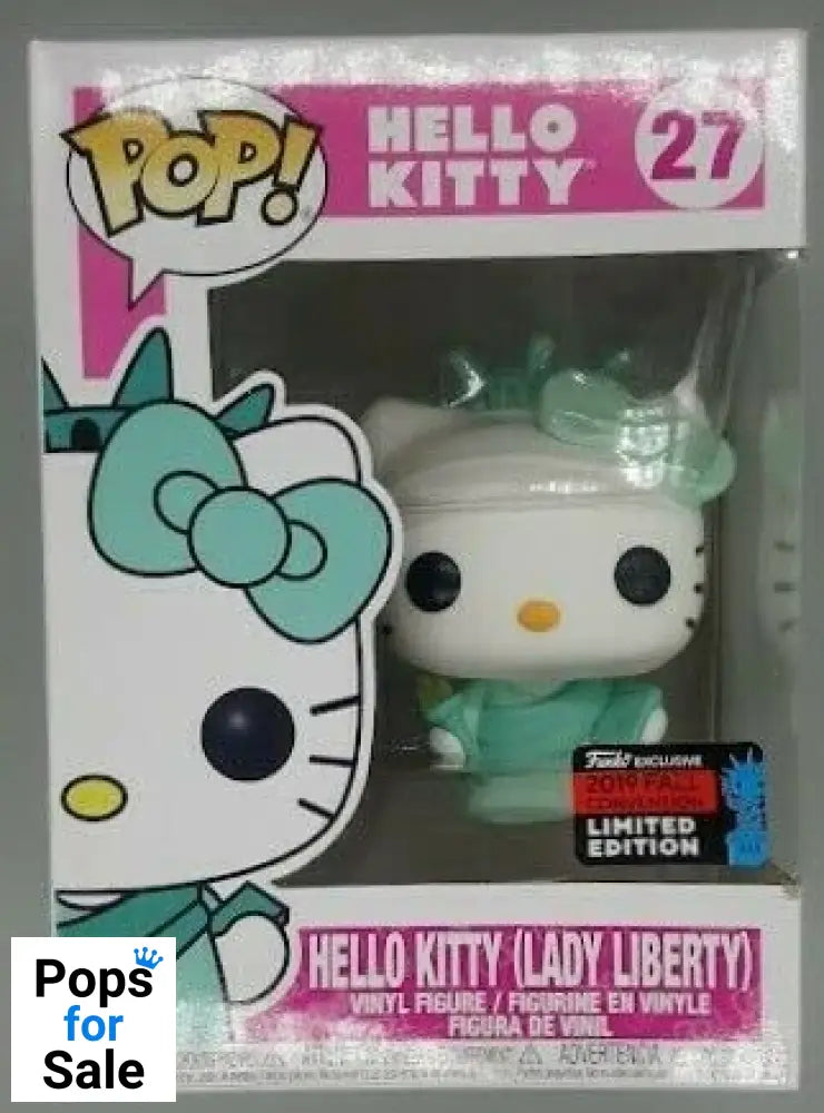 27 Hello Kitty (Lady Liberty) Sanrio 2019 Con Exc Funko POP - Box Damaged