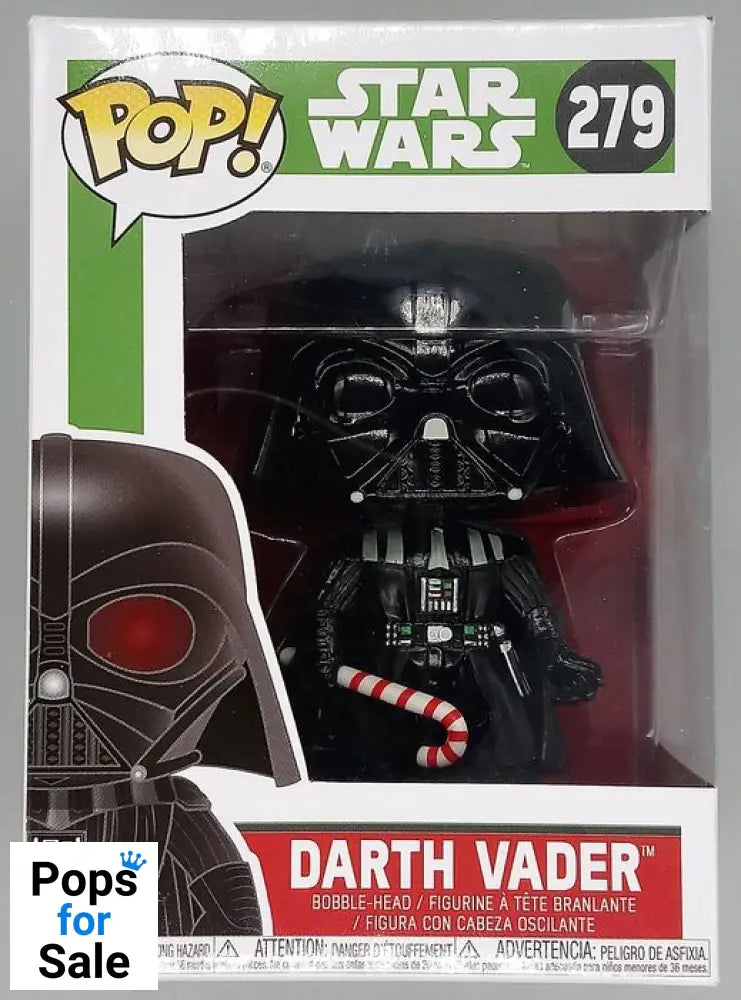 279 Darth Vader (w/ Candy Cane) - Star Wars Holidays Funko POP