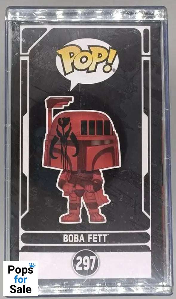 #297 Boba Fett (Burgundy) - Star Wars - Boba Fett UK Exclusive (Standard Size Bobble-Head) Funko POP