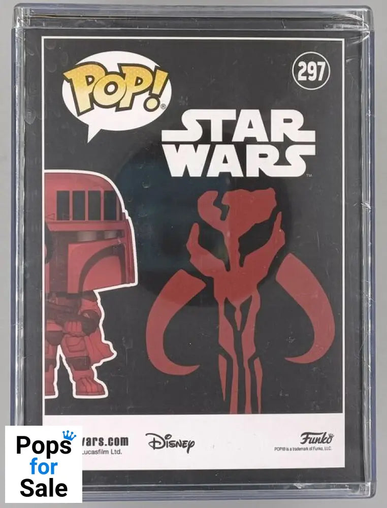 #297 Boba Fett (Burgundy) - Star Wars - Boba Fett UK Exclusive (Standard Size Bobble-Head) Funko POP