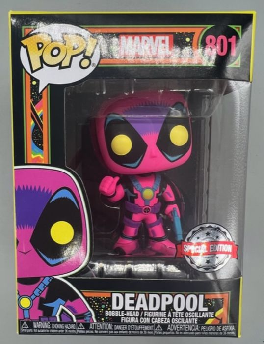 #801 Deadpool (Blacklight) - Marvel Funko POP