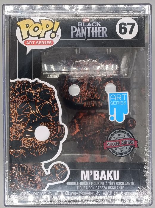 ! M'Baku Black Panther 67 Marvel Art Series Special Edition with Hard Stack Funko POP