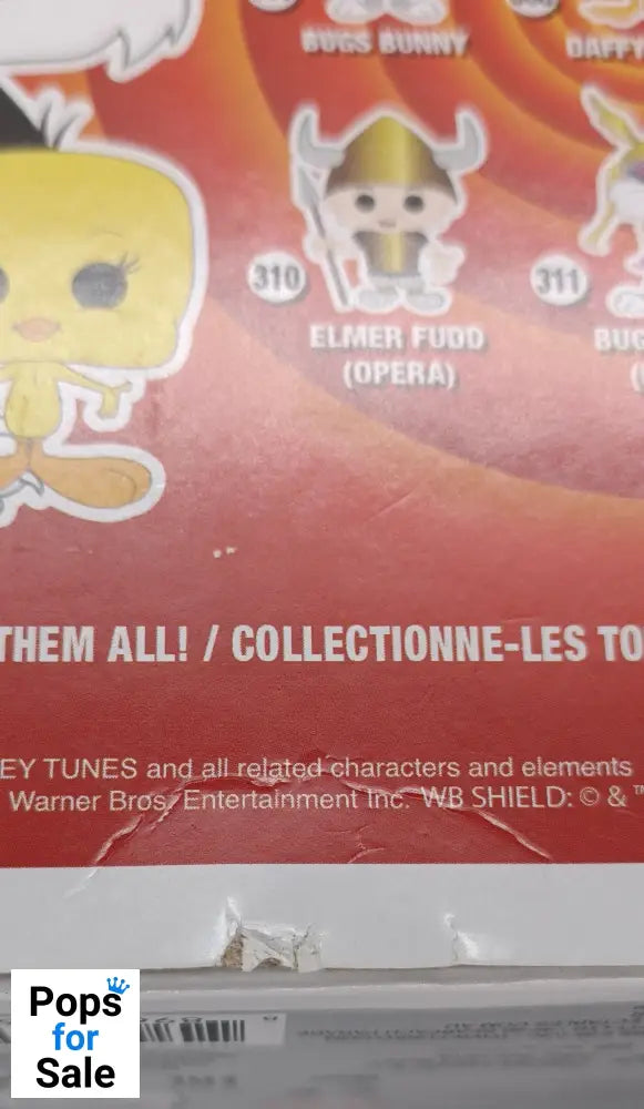 309 Sylvester & Tweety Flocked - Looney Toons - Box Damaged Funko POP