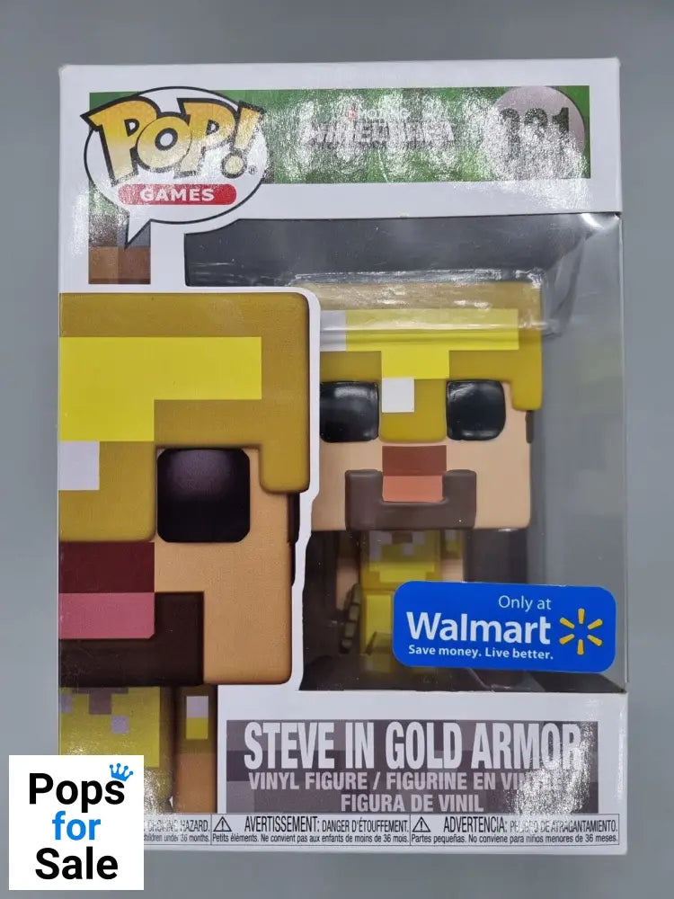 321 Steve in Gold Armor Games Minecraft Exclusive Funko POP - Box Damaged