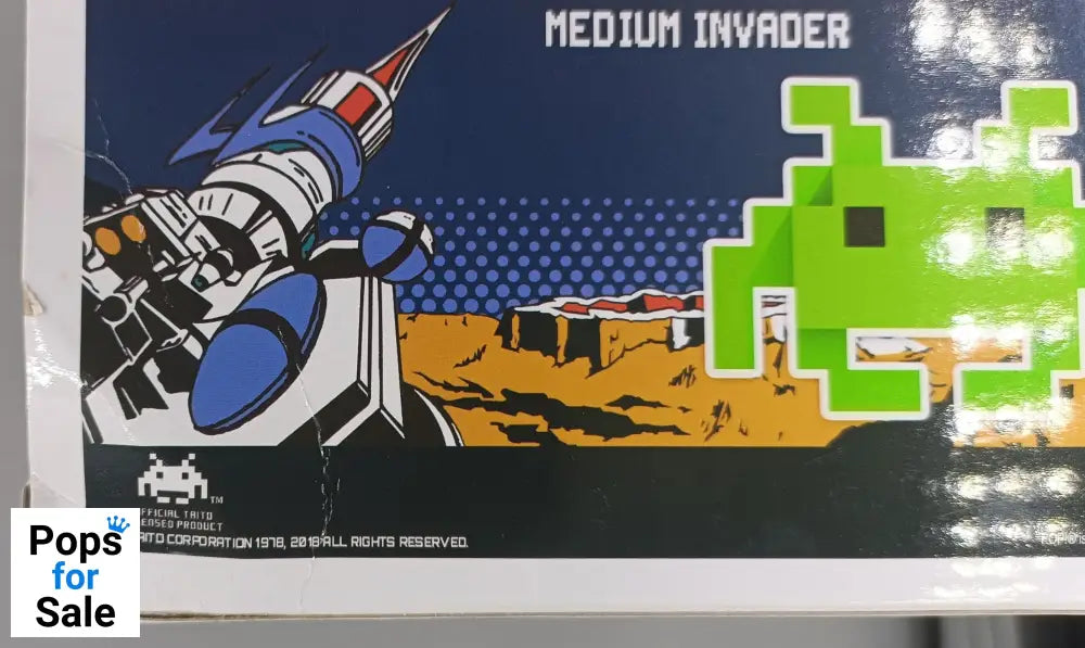 33 Medium Invader (Teal) 8-Bit - Space Invaders - Box Damaged Funko POP