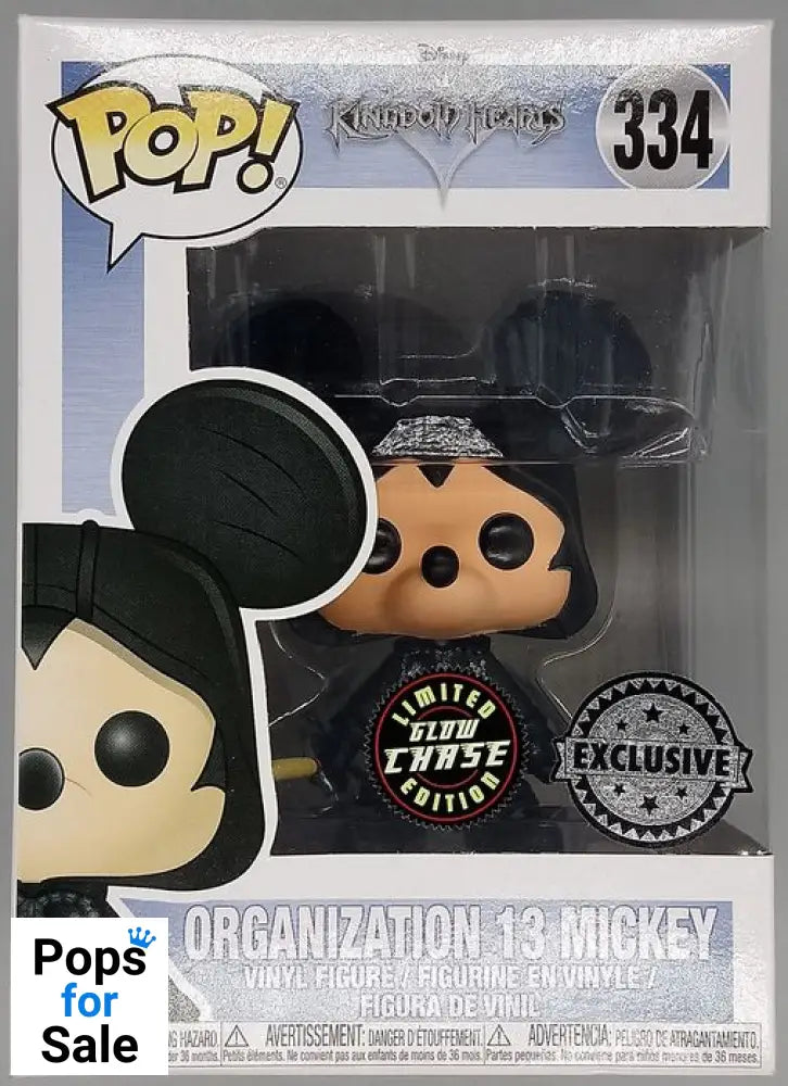 #334 Organization 13 Mickey Glow Chase Disney Kingdom Hearts Funko POP
