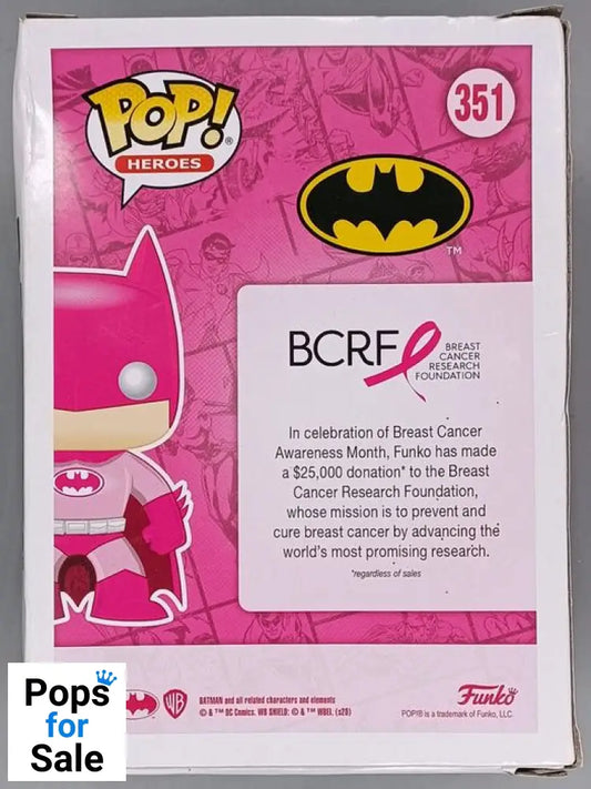 351 Batman (BCA) - DC - Breast Cancer Awareness - Funko POP - Box Damaged