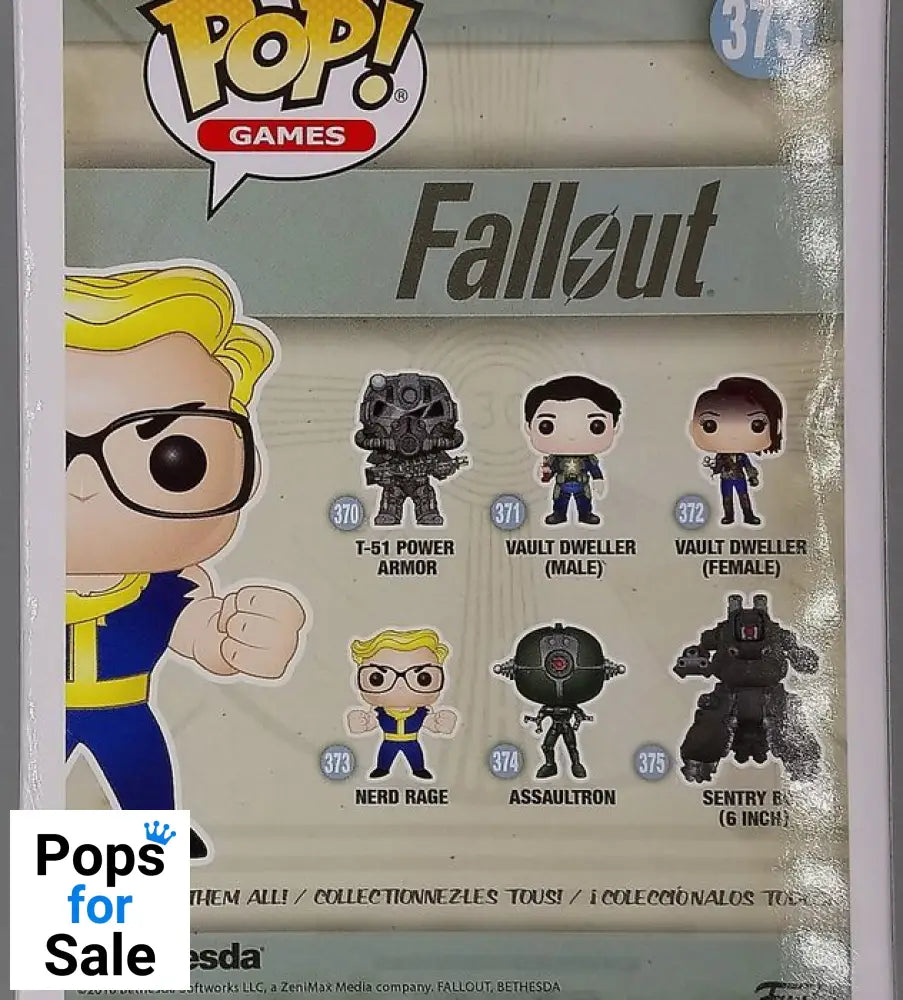 373 Nerd Rage (Vault Boy) - Fallout - Box Damaged Funko POP