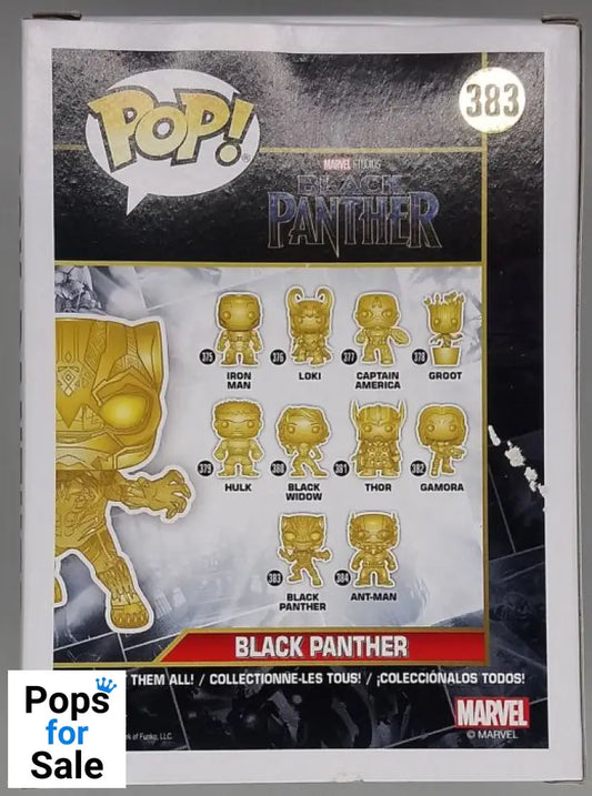 #383 Black Panther (Gold) - Chrome - Marvel 10 - Box Damaged Funko POP
