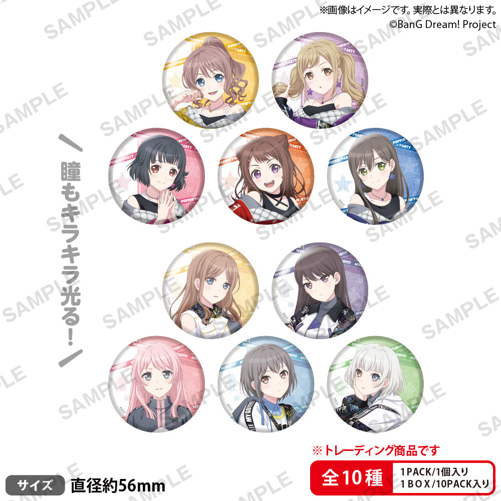 Poppin`Party×MyGO!!!!! ’Divide/Unite’ Trading Hologram Can Badge Merchandise