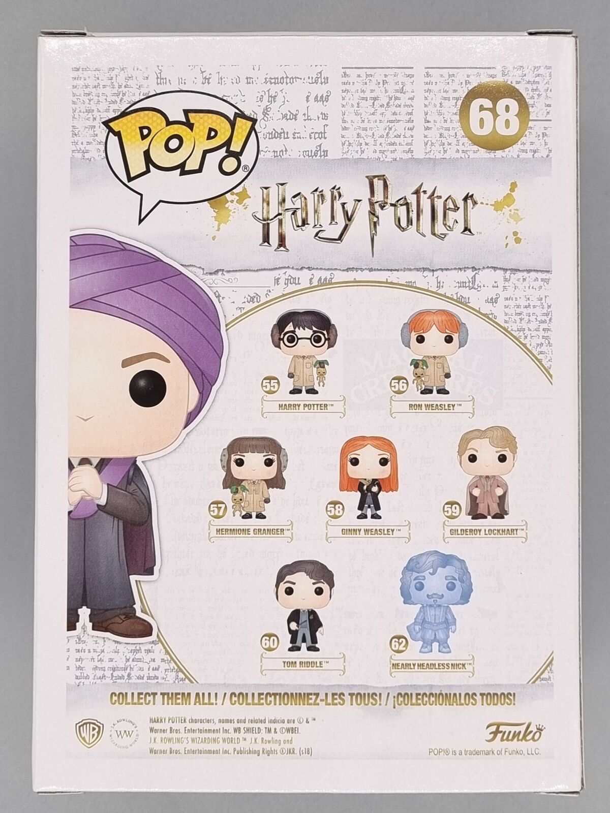 #68 Professor Quirrell - Harry Potter 2018 Con Funko POP