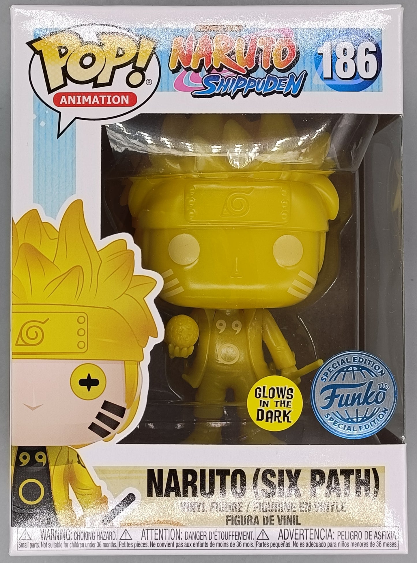 186 Naruto (Six Path, Yellow) - Glow - Naruto Shippuden Funko POP - Brand New