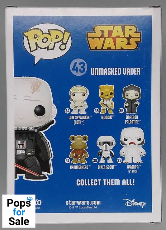 #43 Unmasked Vader - Star Wars Funko POP