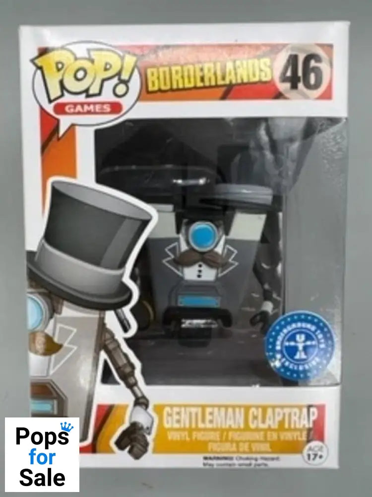 46 Gentleman Claptrap - Borderlands - Funko POP - Box Damaged