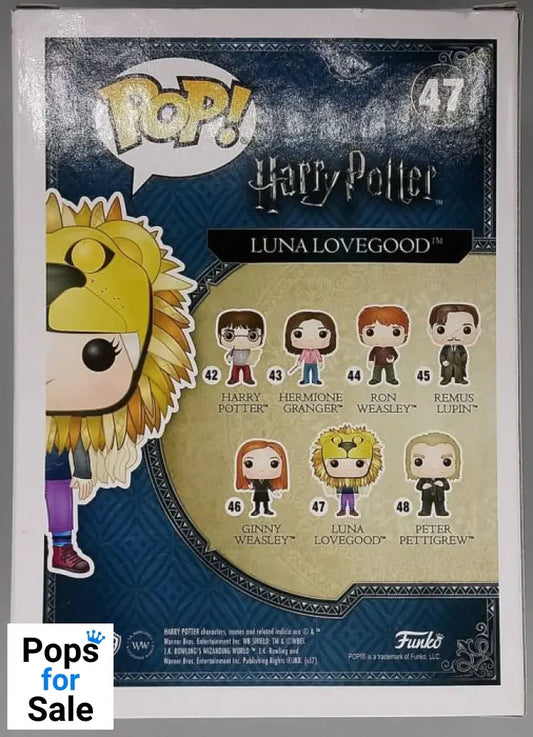 #47 Luna Lovegood (w/ Lion Hat) - Harry Potter Box Damaged Funko POP