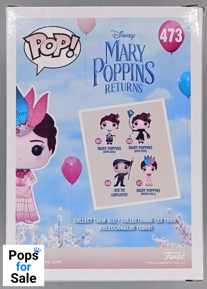 #473 Mary Poppins (at the Music Hall) - Disney Mary Poppins Box Damaged Funko POP