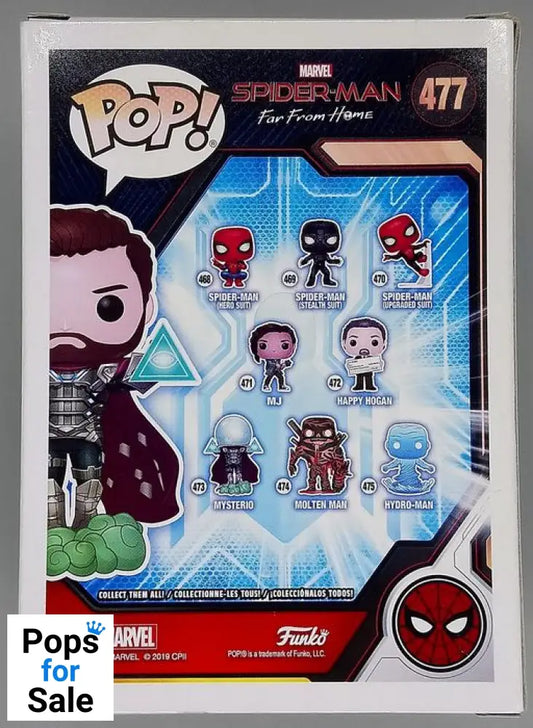 #477 Mysterio (w/out Helmet) Marvel Spider-Man Fa Box Damaged Funko POP