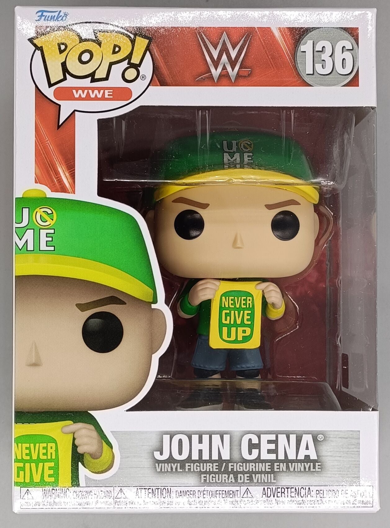 136 John Cena (Never Give Up) - WWE Funko POP - Brand New