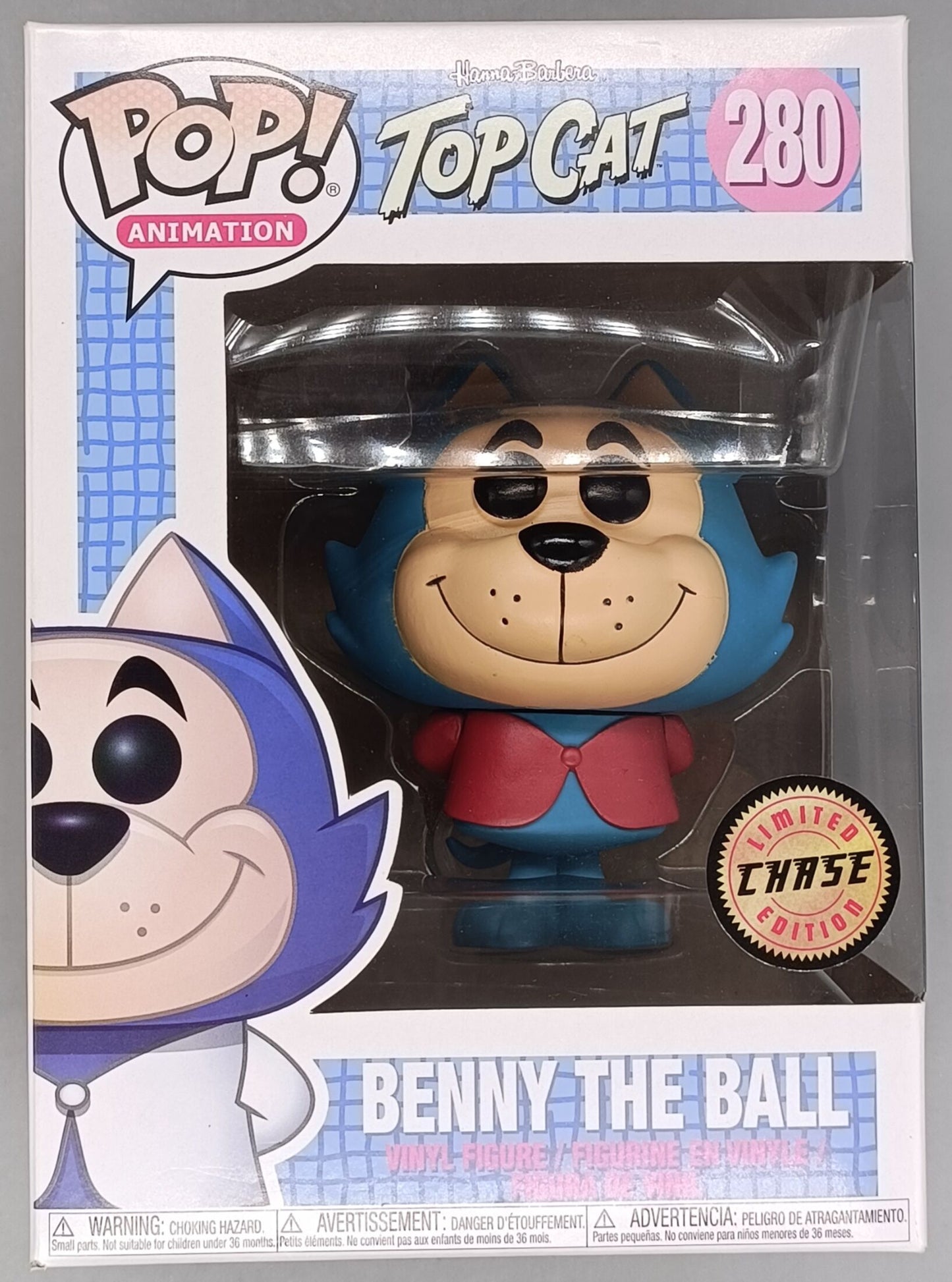 280 Benny the Ball (Red Cardigan) Chase - Top Cat Funko POP - Box Damaged