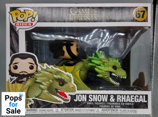 67 Jon Snow & Rhaegal - Rides - Game of Thrones Funko POP - Box Damaged