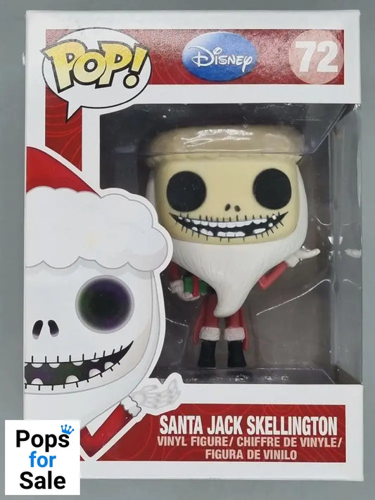 72 Santa Jack Skellington Disney The Nightmare Before Christmas Funko POP