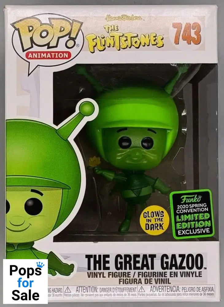 743 The Great Gazoo - Glow 2020 - The Flintstones Funko POP - Box Damaged