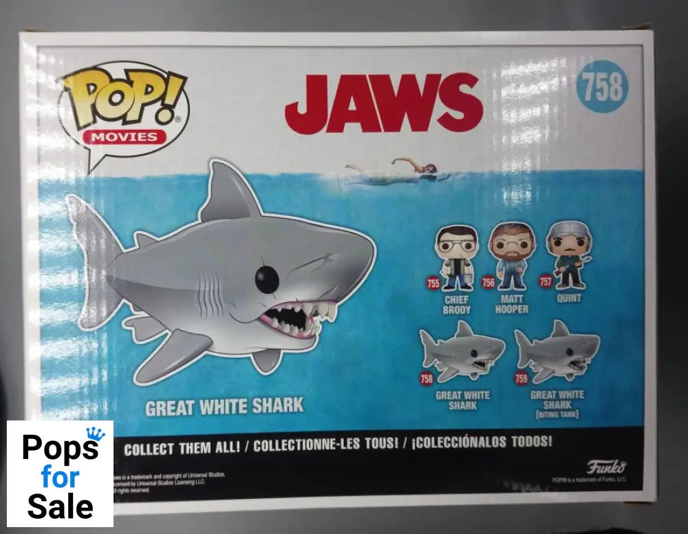 758 Great White Shark - 6 Inch - JAWS Funko POP